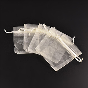 85199 Organza Pouches for gifts  For Gifts 9X7cm/12Pcs/   Beige Color,   ,Material Organza,, (33 0) ()