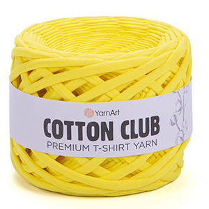 85217 Yarn Art Cotton club Τ-Shirt Yarn  For Handbags 310gr/110Meters/   7320-Yellow, 100% Cotton  ,Material ,Summer,Tunisian Crochet Hook no 7-8 (4 0) ()