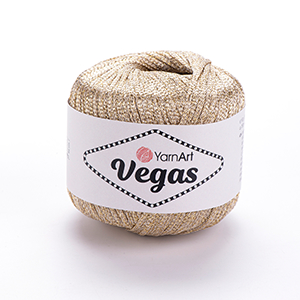 85223 Yarn Art Vegas yarn  For Handbags 50gr/150Meters/  (Yarn Art) 42-Gold, 60% Viscose – 40% Metalic  ,Material ,Summer,Crhochet Needles  5-6 (7 0) ()