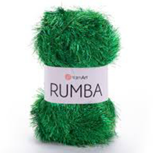 85235 Yarn Art Rumba  For Knitting 140gr/224Meters/   102-Green, 80% Polyester 20% Metallic  ,Material 100% Polyester,All Seasons,Crhochet Needles  5-6 (10 0) ()