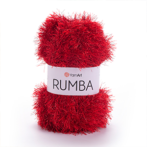 85236 Yarn Art Rumba  For Knitting 140gr/224Meters/   109-Red, 80% Polyester 20% Metallic  ,Material 100% Polyester,All Seasons,Crhochet Needles  5-6 (5 5) ()