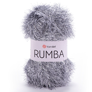 85238 Yarn Art Rumba  For Knitting 140gr/224Meters/   103-Silver, 80% Polyester 20% Metallic  ,Material 100% Polyester,All Seasons,Crhochet Needles  5-6 (5 5) ()