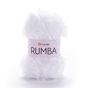 85239 Yarn Art Rumba  For Knitting 140gr/224Meters/   101-White, 80% Polyester 20% Metallic  ,Material 100% Polyester,All Seasons,Crhochet Needles  5-6 (5 5) ()