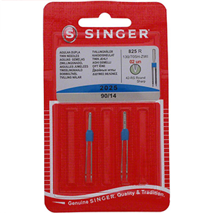 85252 Steel Sewing machine needles  For Sewing 37mm/2025//5Pcs/Singer 90/14   Steel color, Twin Needles  ,Material Ανοξείδωτο Ατσάλι 304,, (6 4) ()