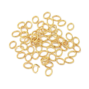 85254 Stainless Steel Open Jump Rings  For Jewellery 4X0.5mm/50Pcs/  (18K) Gold Plated,   ,Material Ανοξείδωτο Ατσάλι 304,, (40 0) ()