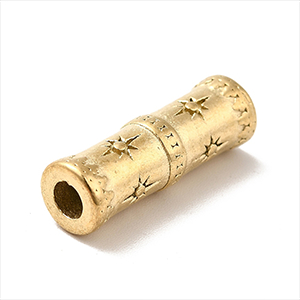 85260 Stainless Steel Column Beads  For Jewelery/Decoration 20X6.5X6.5mm/1Pcs//Ø3mm  ((IP)) 18k GOLD PLATED,   ,Material Ανοξείδωτο Ατσάλι 304,,Beads (20 0) ()