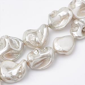 85262 Natural Shell Beads irregular shape  For Jewellery 20X20mm/18Pcs/   Natural Color,   ,Material ,,Beads (10 0) ()