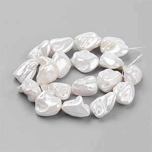 85263 Natural Shell Beads irregular shape  For Jewellery 12X20mm/18Pcs/   Natural Color,   ,Material ,,Beads (9 0) ()
