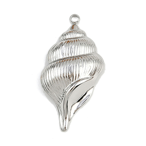 85280 Stainless Steel Conch Pendants ‘, Sea Shell’ For Jewellery 45X23mm/1Pcs/   Steel color,   ,Material Ανοξείδωτο Ατσάλι 304,Summer,Charms (7 0) ()