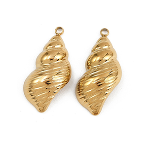 85282 Stainless Steel Conch Pendants ‘, Sea Shell’ For Jewellery 24X12mm/1Pcs/   Gold Plated,   ,Material Ανοξείδωτο Ατσάλι 304,Summer,Charms (36 0) ()
