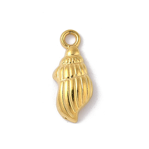 85286 Stainless Steel Conch Pendants ‘, Sea Shell’ For Jewellery 19X8mm/1Pcs/   Gold Plated,   ,Material Ανοξείδωτο Ατσάλι 304,Summer,Charms (20 0) ()