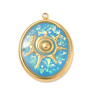 85294 Enamel Stainless Steel Sea Shell/Conch ‘, Sea Shell’ For Jewellery 25X20mm/1Pcs/  ((18K)) Gold Plated, Enamel  ,Material Ανοξείδωτο Ατσάλι 304,Summer,Charms (7 0) ()