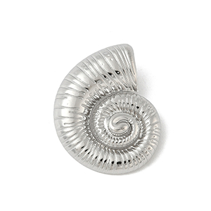 85298 Stainless Steel Conch Pendants  For Jewellery 27X22mm/1Pcs/   Steel color,   ,Material Ανοξείδωτο Ατσάλι 304,Summer,Charms (7 0) ()