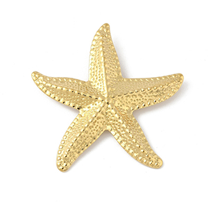 85300 Stainless Steel Starfish ‘, Starfish’ For Jewellery 44X43mm/1Pcs/  (IP) Gold Plated,   ,Material Ανοξείδωτο Ατσάλι 304,Summer,Charms (7 0) ()