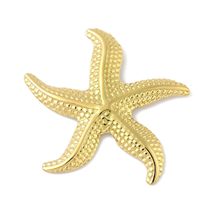 85302 Stainless Steel Starfish ‘, Starfish’ For Jewellery 53X57mm/1Pcs/  (18K) Gold Plated,   ,Material Ανοξείδωτο Ατσάλι 304,Summer,Charms (7 0) ()