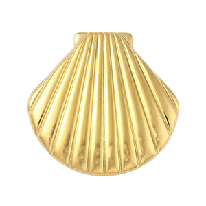 85304 Stainless Steel Conch Pendants ‘, Sea Shell’ For Jewellery 35X35mm/1Pcs/  (18K) Gold Plated,   ,Material Ανοξείδωτο Ατσάλι 304,Summer,Charms (10 0) ()