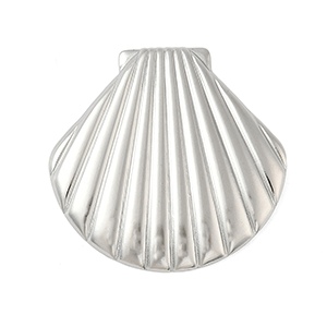 85305 Stainless Steel Conch Pendants ‘, Sea Shell’ For Jewellery 53X57mm/1Pcs/   Steel color,   ,Material Ανοξείδωτο Ατσάλι 304,Summer,Charms (10 0) ()