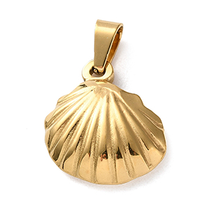 85317 Stainless Steel Conch Pendants ‘, Fish’ For Jewellery 20X19mm/1Pcs/  (VP) Gold Plated,   ,Material Ανοξείδωτο Ατσάλι 304,Summer, (17 0) ()