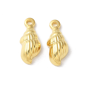 85321 Stainless Steel Conch Pendants ‘, Sea Shell’ For Jewellery 18X7mm/1Pcs/  (18K) Gold Plated,   ,Material Ανοξείδωτο Ατσάλι 304,Summer,Charms (14 0) ()