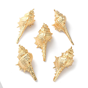 85322 Stainless Steel Conch Pendants ‘, Sea Shell’ For Jewellery 52X26mm/1Pcs/   Gold Plated,   ,Material Ανοξείδωτο Ατσάλι 304,Summer,Charms (20 0) ()