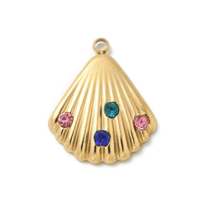 85326 Stainless Steel Conch Pendants ‘, Sea Shell’ For Jewellery 19X15mm/1Pcs/  (18K) Gold Plated,   ,Material Ανοξείδωτο Ατσάλι 304,Summer,Charms (7 0) ()