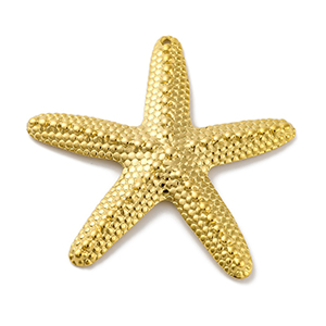 85327 Stainless Steel Starfish ‘, Starfish’ For Jewellery 57X59mm/1Pcs/  (18K) Gold Plated,   ,Material Ανοξείδωτο Ατσάλι 304,Summer,Charms (7 0) ()
