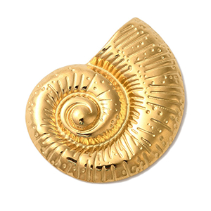 85334 Stainless Steel Conch Pendants ‘, Sea Shell’ For Jewellery 44X34mm/1Pcs/  ((IP)) (IP) Gold Plated,   ,Material Ανοξείδωτο Ατσάλι 304,Summer,Charms (7 0) ()