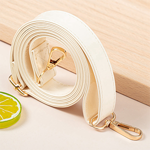 85342 Pu Leather Handbag Handles With Hooks  For Handbags 140X2.4cm/1Pcs/   White Color,   ,Material , (6 0) ()