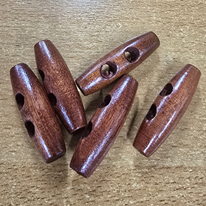 85369  Wooden Buttons  For Jewellery 40X11mm/2Pcs/   Brown Color,   ,Material ,Christmas, (30 0) ()