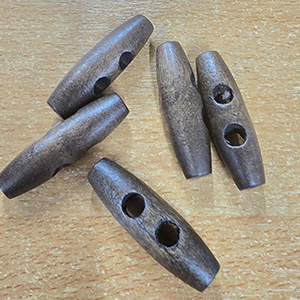 85370  Wooden Buttons  For Jewellery 40X11mm/2Pcs/   Dark Brown,   ,Material ,Christmas, (30 0) ()