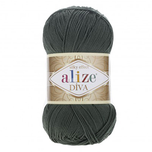 85396 Alize Diva Yarn  For Clothing,Swuim Swimsuits 100gr/350Meters/  (Alize) 131-Army Green, Acrylic  ,Material 100% Acrylic,Spring,Summer,Crhochet Needles 1-3,Needles 2,5-3,5 (10 0) ()