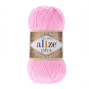 85402 Alize Diva Yarn  For Clothing,Swuim Swimsuits 100gr/350Meters/  (Alize) 892-Pink, Acrylic  ,Material 100% Acrylic,Spring,Summer,Crhochet Needles 1-3,Needles 2,5-3,5 (10 0) ()