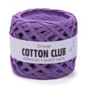 85412 Yarn Art Cotton club Τ-Shirt Yarn  For Handbags 310gr/110Meters/   7352-Lilac, 100% Cotton  ,Material ,Summer,Tunisian Crochet Hook no 7-8 (7 0) ()
