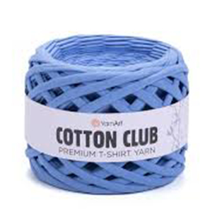 85413 Yarn Art Cotton club Τ-Shirt Yarn  For Handbags 310gr/110Meters/   7328-Blue, 100% Cotton  ,Material ,Summer,Tunisian Crochet Hook no 7-8 (4 0) ()