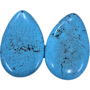 85422 Διάφορα σχήματα Χαολίτης  Για κόσμημα 60X40mm/1Τεμ.   Τυρκουάζ Χρώμα,   ,Συνθεση ,Κρεμαστά (17 13) (0gr) ()