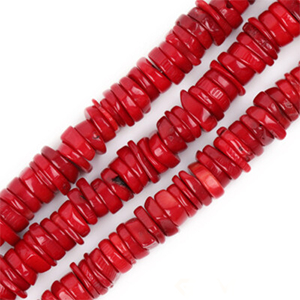85434 RONDELLE FLAT SEA BAMBOO  FOR JEWELLERY 14X3MM/40CM/   RED COLOR,   ,MATERIAL ,,BEADS (3 6) ()