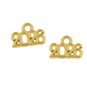 85443 Metal Lucky Charms  Lucky Charms 9X13mm/2Pcs/   Gold Plated,   ,Material ,Christmas,Charms (35 0) ()