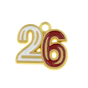 85449 Metal Lucky Charms  Lucky Charms 18X19mm/1Pcs/   Gold Plated, Enamel  ,Material ,,Charms (14 0) ()