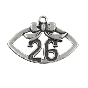 85451 Metal Lucky Charms ‘, Bowknot’ Lucky Charms 30X42mm/1Pcs/   Antique Color,   ,Material ,,Charms (6 0) ()