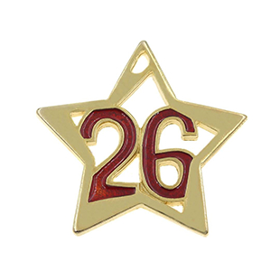 85455 Metal Star Lucky Charms ‘, Stars’ Lucky Charms 34X36mm/1Pcs/   Gold Plated, Enamel  ,Material ,,Charms (10 0) ()