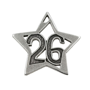 85456 Metal Star Lucky Charms ‘, Stars’ Lucky Charms 34X36mm/1Pcs/   Antique Color,   ,Material ,,Charms (6 0) ()