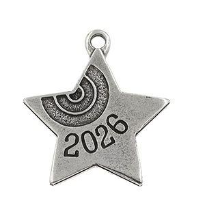 85458 Metal Star Lucky Charms ‘, Stars’ Lucky Charms 37X34mm/1Pcs/   Antique Color,   ,Material ,,Charms (5 0) ()