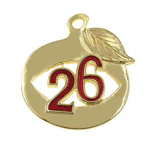 85463 Metal Pomegranade lucky charms  Lucky Charms 40X36mm/1Pcs/   Gold Plated, Enamel  ,Material ,,Charms (3 0) ()