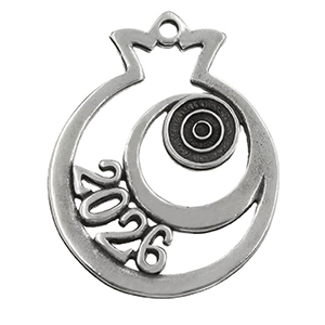85465 Metal Pomegranade lucky charms  Lucky Charms 44X34mm/1Pcs/   Antique Color,   ,Material ,,Charms (10 0) ()