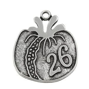 85466 Metal Pomegranade lucky charms  Lucky Charms 36X31mm/1Pcs/   Antique Color,   ,Material ,,Charms (5 0) ()