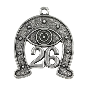 85470 Metal Horse Shoe  Lucky Charms 45X36mm/1Pcs/   Antique Color,   ,Material ,,Charms (3 0) ()