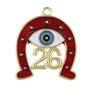 85471 Metal Horse Shoe  Lucky Charms 45X36mm/1Pcs/   Antique Color,   ,Material ,,Charms (3 0) ()