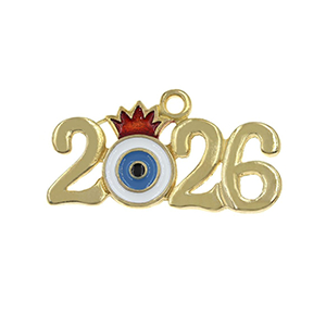 85480 Metal Lucky Charms  For Charms/Decoration 19X37mm/1Pcs/   Gold Plated, Enamel  ,Material Alloy,Christmas,Charms (10 0) ()