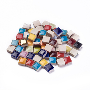 85481 Porcelain Mosaic  For Decoration 10X10mm/100Pcs/   MultiColor, Flat  ,Material ,, (15 6) ()