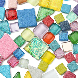 85482  Glass Mosaic  For Decoration 10X10mm/150gr/   MultiColor, Flat  ,Material ,, (11 5) ()